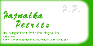 hajnalka petrits business card